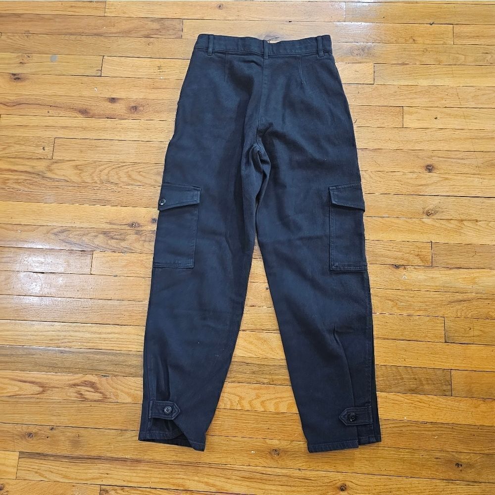 Aritzia Wilfred Free Black Modern Cargo Cotton Blend Utility Pant size 6 - Picture 4 of 12